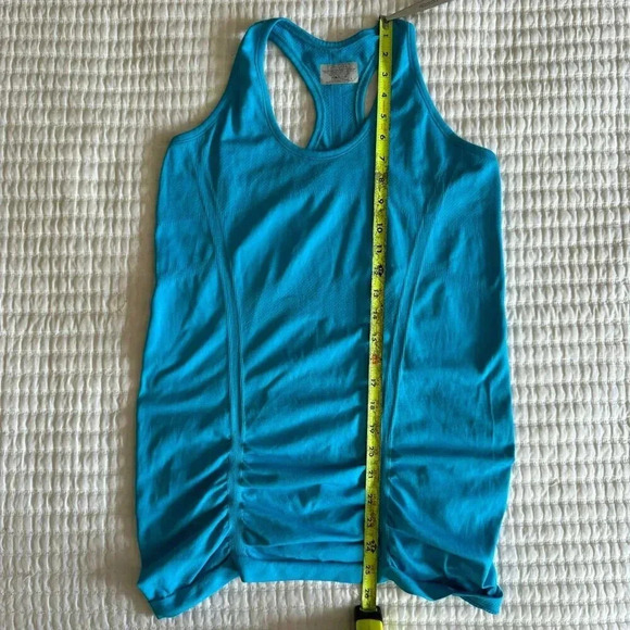 ATHLETA fast track activewear runched tank too blue size L - Picture 4 of 7